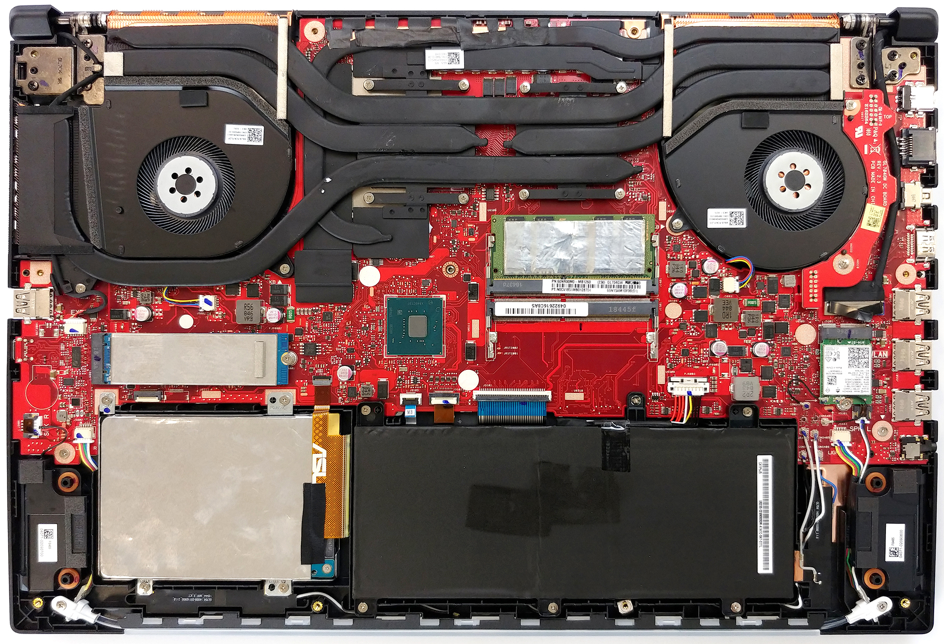 How to replace and fix Asus GL704GV RGB backlit Russian RU UA keyboard palmrest 90NR01Y1-R30UA0 (ASUS ROG GL704)